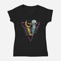 Robot DJ Duo-Womens-V-Neck-Tee-Diego Gurgell