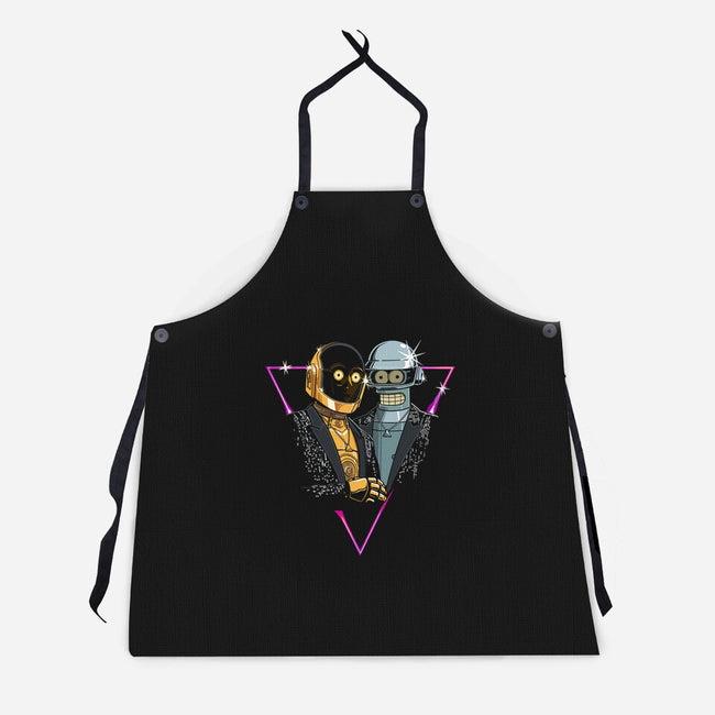 Robot DJ Duo-Unisex-Kitchen-Apron-Diego Gurgell