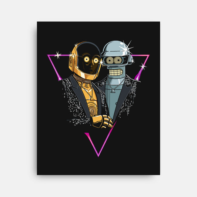 Robot DJ Duo-None-Stretched-Canvas-Diego Gurgell