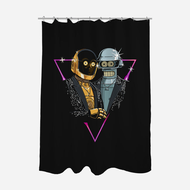 Robot DJ Duo-None-Polyester-Shower Curtain-Diego Gurgell