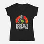 Doom Guy Redemption-Womens-V-Neck-Tee-arace