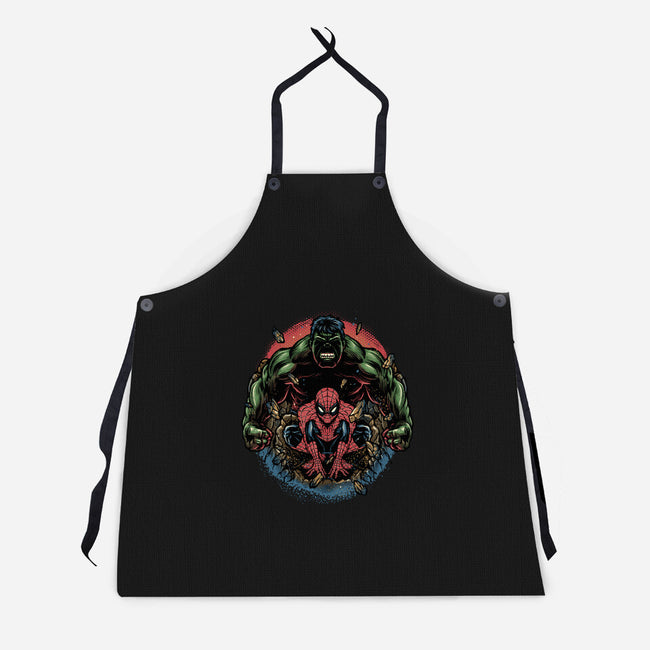 Gamma And Web-Unisex-Kitchen-Apron-glitchygorilla