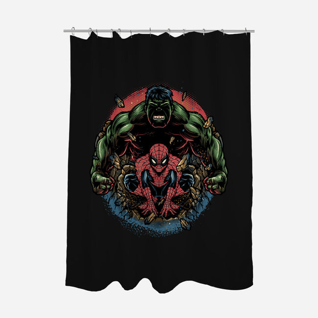 Gamma And Web-None-Polyester-Shower Curtain-glitchygorilla