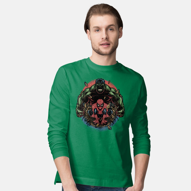 Gamma And Web-Mens-Long Sleeved-Tee-glitchygorilla