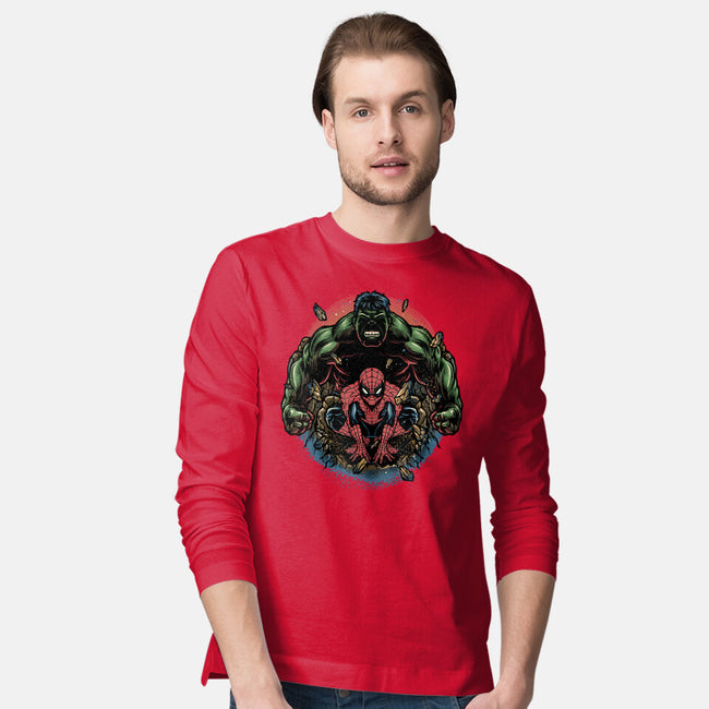Gamma And Web-Mens-Long Sleeved-Tee-glitchygorilla