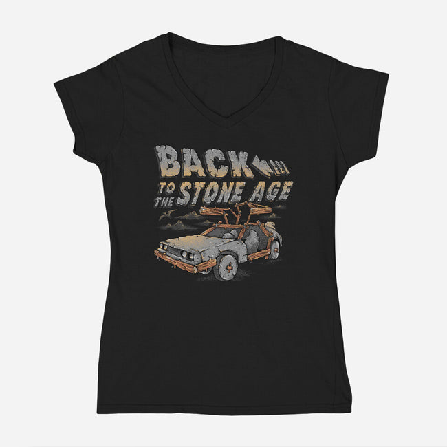 To The Stone Age-Womens-V-Neck-Tee-Alan Maia