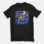 Starry Pacman-Womens-Fitted-Tee-Alan Maia