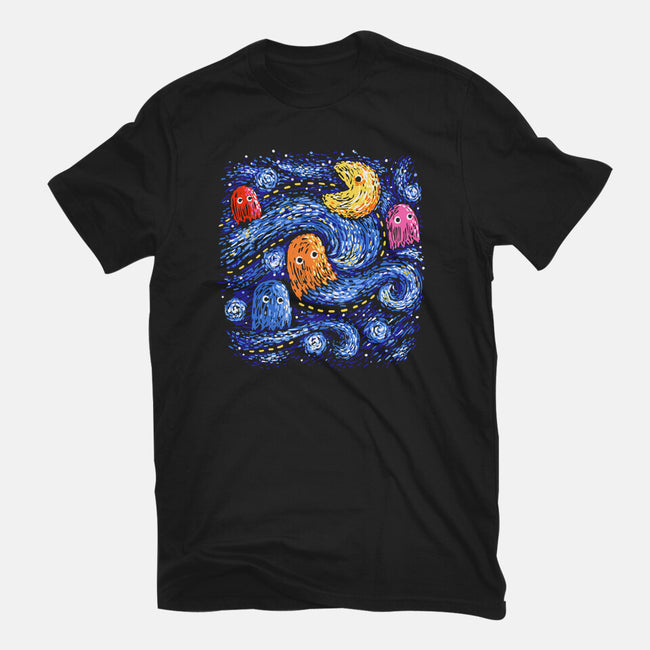 Starry Pacman-Unisex-Basic-Tee-Alan Maia