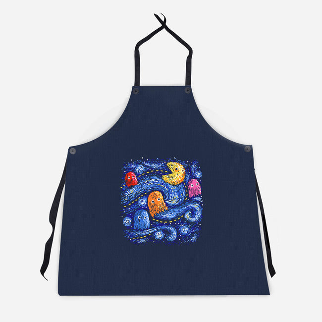 Starry Pacman-Unisex-Kitchen-Apron-Alan Maia