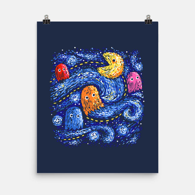 Starry Pacman-None-Matte-Poster-Alan Maia
