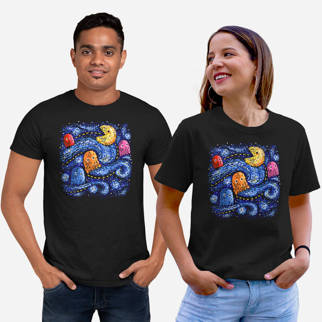 Starry Pacman-Unisex-Basic-Tee-Alan Maia