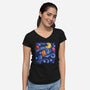 Starry Pacman-Womens-V-Neck-Tee-Alan Maia