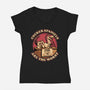 Dungeon Crawler Donut Meme-Womens-V-Neck-Tee-Studio Mootant