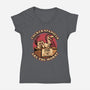 Dungeon Crawler Donut Meme-Womens-V-Neck-Tee-Studio Mootant