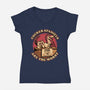 Dungeon Crawler Donut Meme-Womens-V-Neck-Tee-Studio Mootant