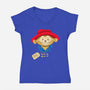 Please Look After This Bear-Womens-V-Neck-Tee-DrawnByBryan