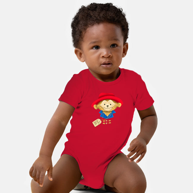 Please Look After This Bear-Baby-Basic-Onesie-DrawnByBryan