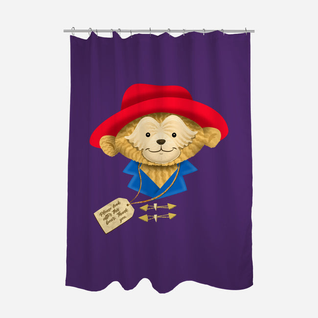 Please Look After This Bear-None-Polyester-Shower Curtain-DrawnByBryan