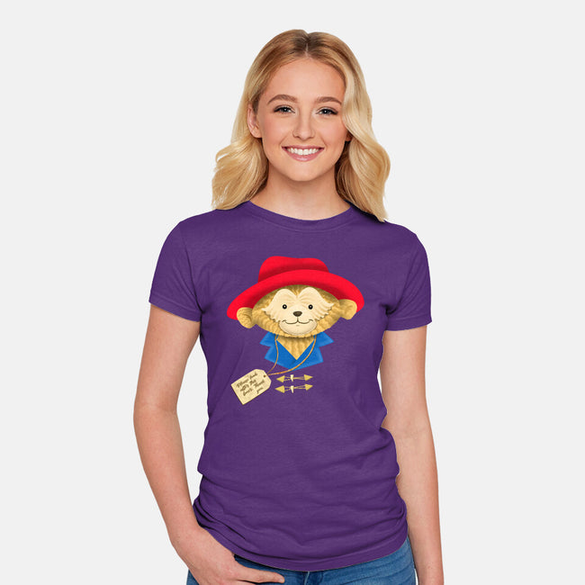 Please Look After This Bear-Womens-Fitted-Tee-DrawnByBryan