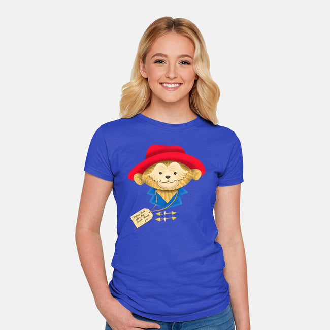 Please Look After This Bear-Womens-Fitted-Tee-DrawnByBryan
