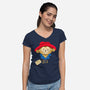 Please Look After This Bear-Womens-V-Neck-Tee-DrawnByBryan