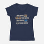 One Coffee Two Coffee-Womens-V-Neck-Tee-turborat14