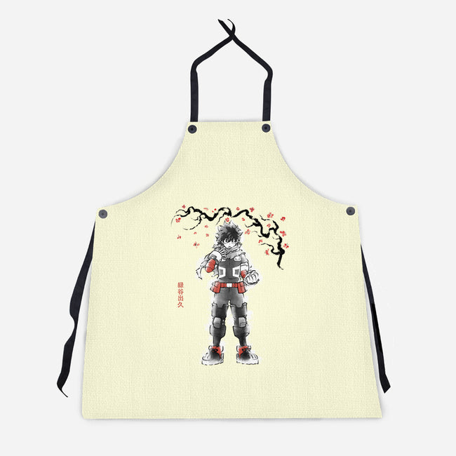 Quirk Successor Sumi-E-Unisex-Kitchen-Apron-Astrobot Invention