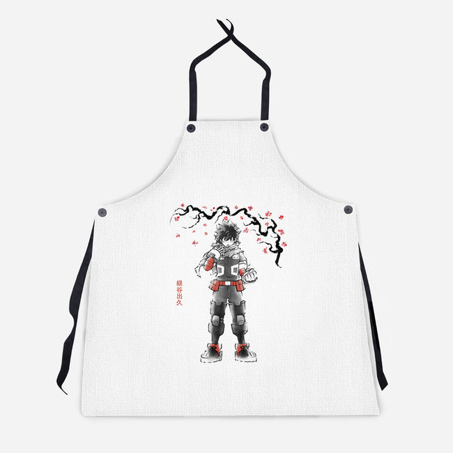 Quirk Successor Sumi-E-Unisex-Kitchen-Apron-Astrobot Invention