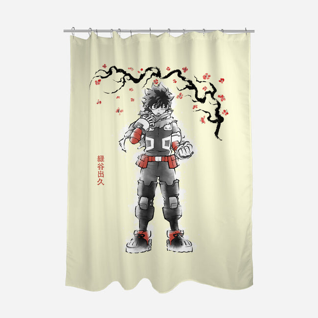 Quirk Successor Sumi-E-None-Polyester-Shower Curtain-Astrobot Invention