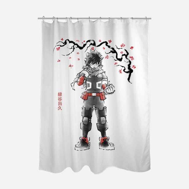 Quirk Successor Sumi-E-None-Polyester-Shower Curtain-Astrobot Invention