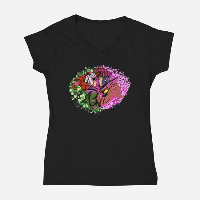 Goodbye Love-Womens-V-Neck-Tee-nickzzarto