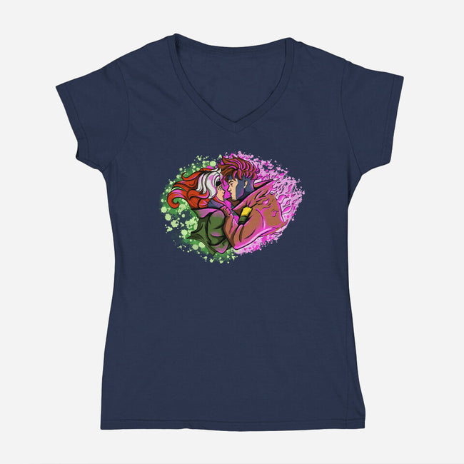 Goodbye Love-Womens-V-Neck-Tee-nickzzarto