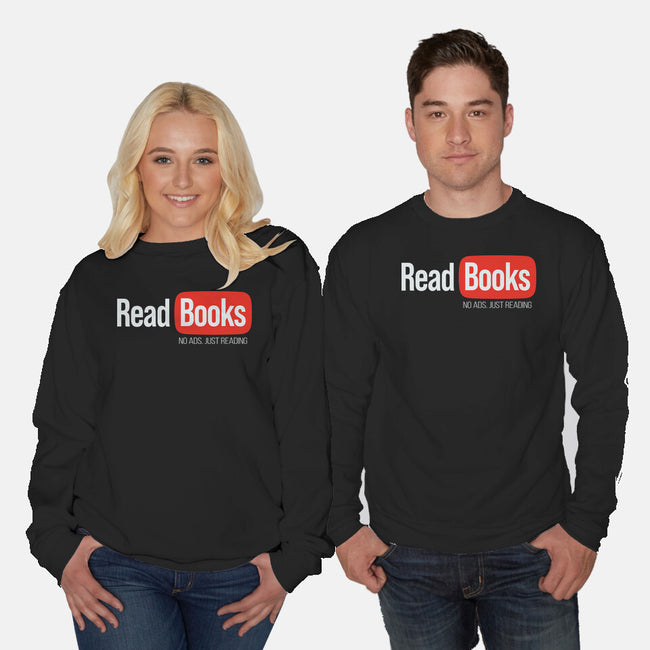No Ads Just Reading-Unisex-Crew Neck-Sweatshirt-NMdesign