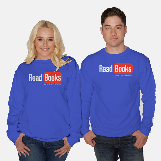 No Ads Just Reading-Unisex-Crew Neck-Sweatshirt-NMdesign