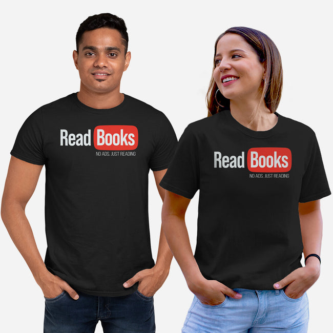 No Ads Just Reading-Unisex-Basic-Tee-NMdesign