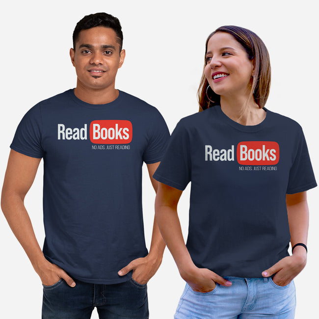 No Ads Just Reading-Unisex-Basic-Tee-NMdesign