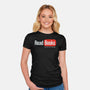 No Ads Just Reading-Womens-Fitted-Tee-NMdesign