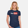 No Ads Just Reading-Womens-Fitted-Tee-NMdesign