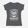 Hallownest Barbecue Emblem-Womens-V-Neck-Tee-LAGELANTEE
