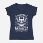 Hallownest Barbecue Emblem-Womens-V-Neck-Tee-LAGELANTEE