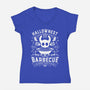 Hallownest Barbecue Emblem-Womens-V-Neck-Tee-LAGELANTEE