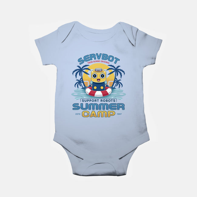 Servbot Summer Camp Vintage-Baby-Basic-Onesie-LAGELANTEE