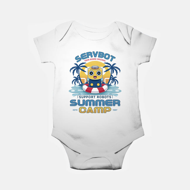 Servbot Summer Camp Vintage-Baby-Basic-Onesie-LAGELANTEE