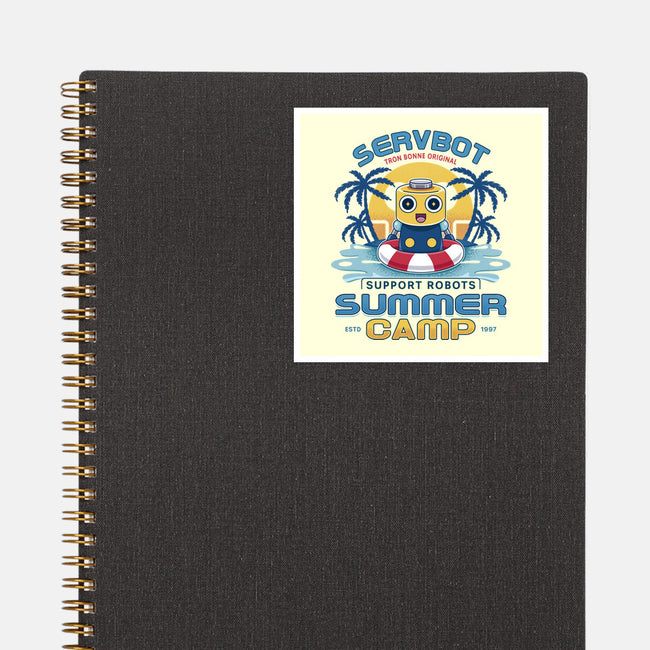 Servbot Summer Camp Vintage-None-Glossy-Sticker-LAGELANTEE