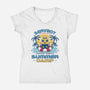 Servbot Summer Camp Vintage-Womens-V-Neck-Tee-LAGELANTEE