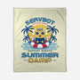 Servbot Summer Camp Vintage-None-Fleece-Blanket-LAGELANTEE