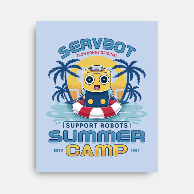 Servbot Summer Camp Vintage-None-Stretched-Canvas-LAGELANTEE