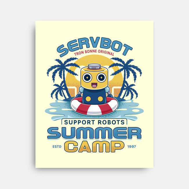 Servbot Summer Camp Vintage-None-Stretched-Canvas-LAGELANTEE