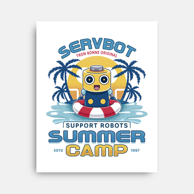 Servbot Summer Camp Vintage-None-Stretched-Canvas-LAGELANTEE