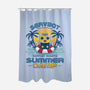 Servbot Summer Camp Vintage-None-Polyester-Shower Curtain-LAGELANTEE